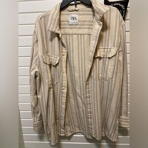 ZARA Long Button Up Shirt